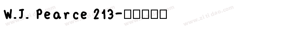 W.J. Pearce 213字体转换